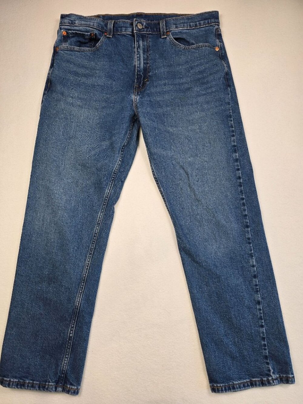 Levis 505 Original Riveted Jeans W36 L30 Blue Denim Mens